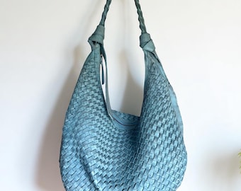 Leather bag l Handcrafted Bag l Leather Bag l Woven Bag l Washed Bag l Leather bag for women l Ladies Handbag l Vintage l Shoulder Bag