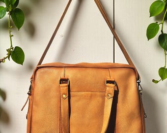 Leather laptop bag l handmade Men's office bag l Work Bag l Gift for him l Graduation gift l Laptop bag | Office Bag l