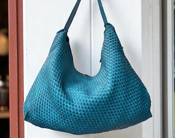 Leather bag l Handcrafted Hobo l Woven Bag l Leather Bag l Handcrafted l Shoulder Bag l Women's Handbag l Ladies Purse l Personalized Bag