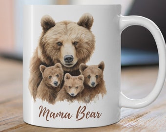 Mama Bear mug, Mama Bear, Mama mug, Mum mug, baby shower gift, bear mug, new mum mug, mothers day gift, mum birthday gift, three cubs