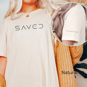Saved Christian Modern Bella Canvas T-shirt, Minimalist Ephesians 2:8 Shirt, Saved Christian Tee, Simple Christian Tshirt, Men&#39;s Christian T