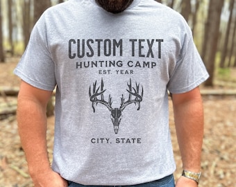 Custom Hunting Camp T-Shirt: Personalized Hunter Gift