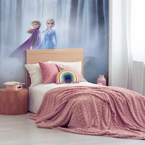 Frozen Cartoon Wallpaper, Elsa, Kids Wallpaper Peel and Stick, Nursery Wall Decal, Removable Wallpaper Kids, Nursery Wallpaper, Stick Mural