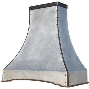Antique farmhouse custom Zinc Natural  range vent hood canopy for kitchen stove chimney !High Quality !Custom Metal Range Hood!