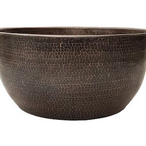 Pure Copper Spa Bath Pedicure Bowl with out Footrest II Salon Foot Massage Warm Soaking Tub II Green Patina Finish II