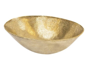 Oval round Solid Brass Vessel Bathroom Sink Bathtub Boat Wash Basin I High quality l Modern design handmade vessel sinks I Brass finish l