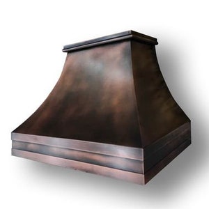 Antique copper handmade luxury metal range vented hood canopy for kitchen stove chimney ! Vent Hood!Custom Metal Range Hood Wall Mount!