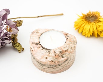 Natural Stone Tea Light Candle Holder - Tealight Home Ornaments - Creative Candle Holder