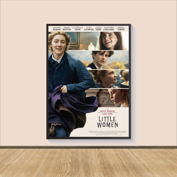 Impression d’affiche de film Little Women, art mural sur toile, décor de chambre, art de film, cadeaux pour lui/elle, impression d’art mural, affiche d’art pour cadeau, impression de film