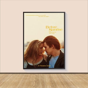 Impressão de pôster do filme Antes do Amanhecer, arte em tela para parede, decoração de quarto, arte cinematográfica, presentes para ele/ela, impressão de filme, impressão de arte