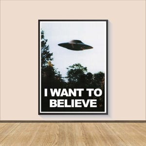 Ich will glauben Film Poster Druck, Leinwand Wandkunst, Raumdekor, Filmkunst, Wand Kunst Druck, Kunst Poster für Geschenk