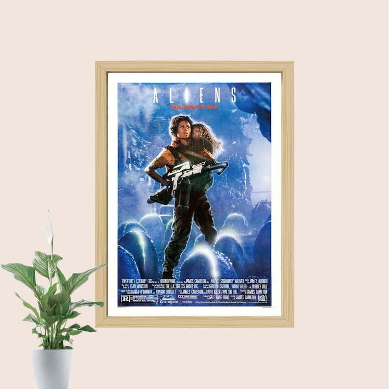 Aliens (1986) Movie Poster, Canvas Wall Art - Etsy