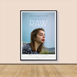 Raw Film Poster Druck, Leinwand Wandkunst, Wohnkultur, Film Kunst, personalisiertes Geschenk, Film Druck, Kunstdruck, Film Kunst Poster