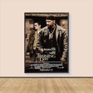 Training Day Movie Poster Print, Canvas Wall Art, Room Decor, Movie Art, Gifts for Him/Her, Movie Print, Art Print