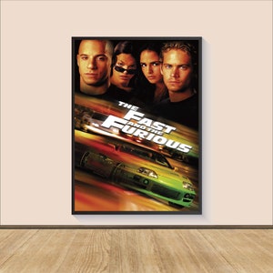 The Fast and the Furious Film Poster Druck, Leinwand Wandkunst, Raumdekor, Filmkunst, Geschenke für Sie / Ihn, Kunst Poster, Kunst Poster