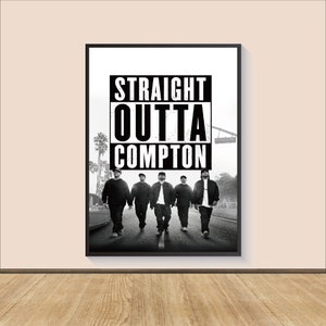 Straight Outta Compton Movie Poster Print, Canvas Wall Art, Room Decor, Gifts for Him/Her, Wall Art Print, Art Poster For Gift