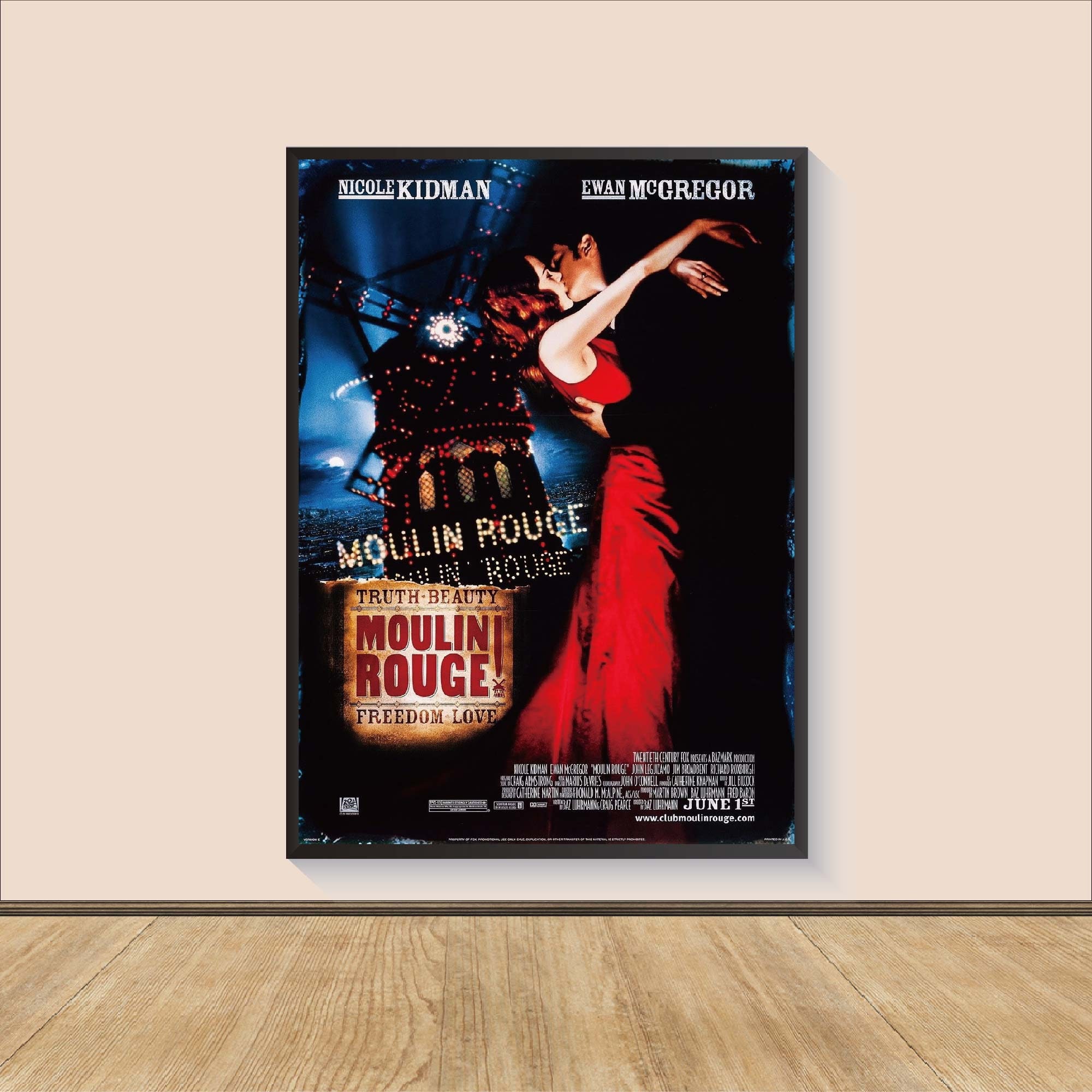 Moulin Rouge! (2001) Movie Poster Print, Canvas Wall Art, Room Decor, Movie Art, Gifts for Him/Her, Wall Art Print, Poster For Gift