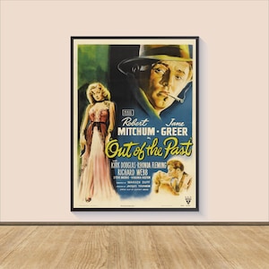 Out of the Past Movie Poster, Robert Mitchum, Canvas Print