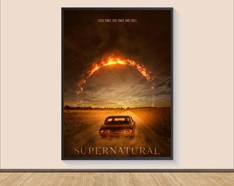 Supernatural Movie Poster Print, Canvas Wall Art,  Home Decor, Movie Art, Personalized gift, Movie Print, Art Print, Film Art Poster
