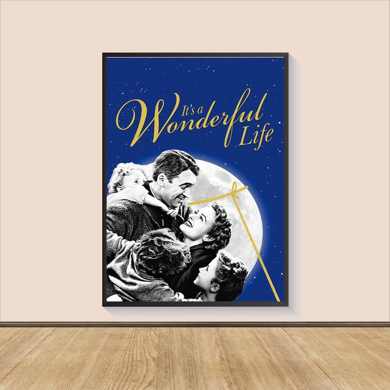 It's a Wonderful Life Movie Poster, Vintage Film Canvas Art Print - Etsy