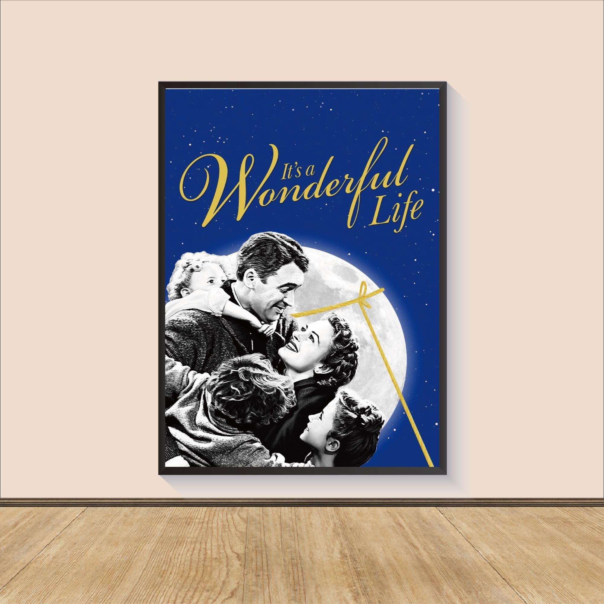It's a Wonderful Life Movie Poster, Vintage Film Canvas Art Print - Etsy