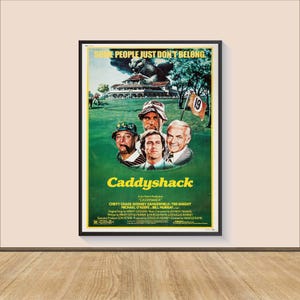 Caddyshack (1980) Filmklassiker Poster, Leinwand Wandkunst, Zimmerdeko, personalisiertes Geschenk, Geschenke für Sie / Ihn, Wand Kunst Druck