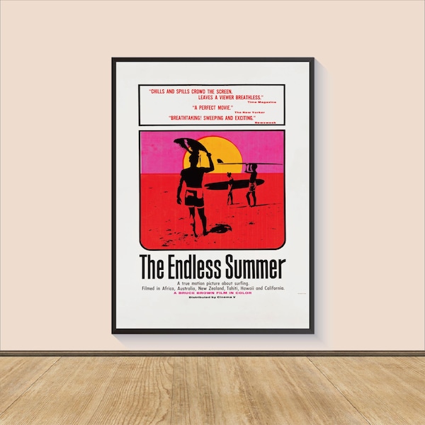 The Endless Summer Filmposterdruck, Leinwand-Wandkunst, Raumdekoration, Filmkunst, Geschenke für Sie/Ihn, Wandkunstdruck, Kunstposter als Geschenk