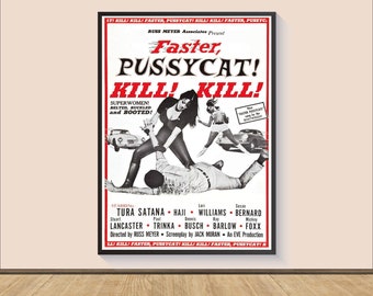 Faster Pussycat Kill Kill Movie Poster, Canvas Wall Art