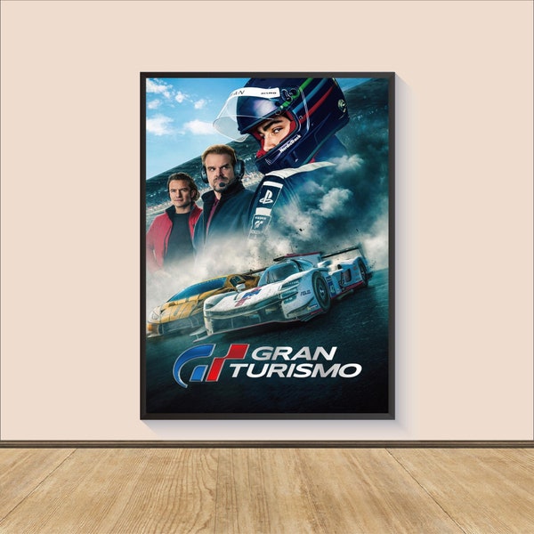 Gran Turismo 2023 Impression d’affiche de film, Art mural sur toile, Décor de chambre, Art de film, cadeau personnalisé, Impression d’art mural, Affiche d’art pour cadeau