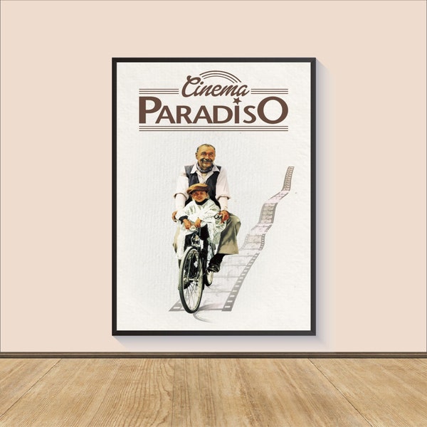 Cinema Paradiso Movie Poster Print, Canvas Wall Art, Room Decor, Movie Art, Gifts for Him/Her, Wall Art Print, Art Poster For Gift