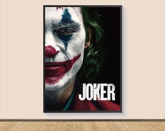 Joker Movie Poster Print, Canvas Wall Art, Room Decor, Movie Art, Gifts for Him/Her, Movie Print, Art Print