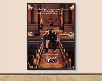 My Cousin Vinny (1992) Movie Poster Print, Canvas Wall Art, Room Decor, Movie Art, Wall Art Print, Art Poster For Gift