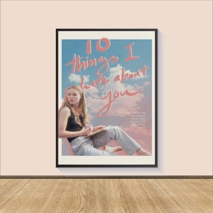 10 Things I Hate About You Movie Poster Print, Canvas Wall Art, Room Decor, Movie Art, Gifts for Him/Her, Movie Print