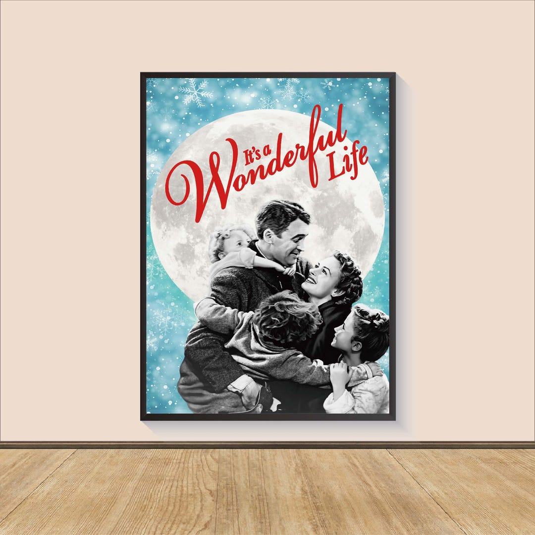 It's a Wonderful Life (1946) Movie Poster Print, Canvas Wall Art, Room ...