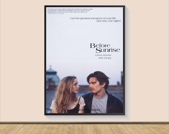 Before Sunrise Movie Poster Print, Canvas Wall Art, Room Decor, Movie Art, Gifts for Him, Wall Art Print, Art Poster For Gift, Movie Print