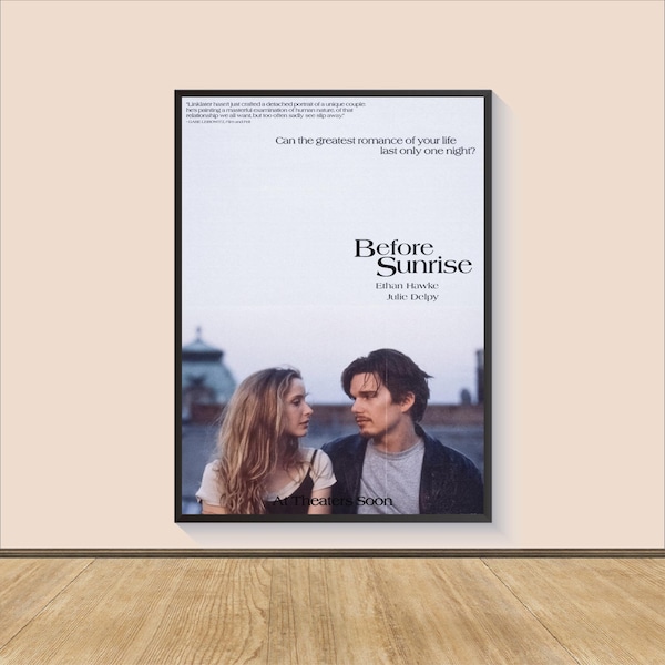 Before Sunrise Movie Poster Print, Canvas Wall Art, Room Decor, Movie Art, Gifts for Him, Wall Art Print, Art Poster For Gift, Movie Print