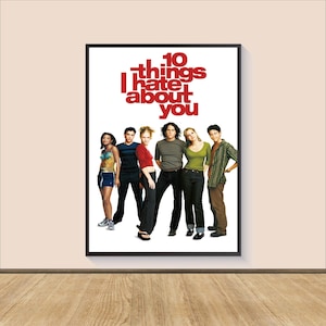10 Things I Hate About You Movie Poster Print, Canvas Wall Art, Room Decor, Movie Art, Gifts for Him/Her, Movie Print, Art Print