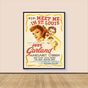 Triff mich in St. Louis Film Poster Druck, Leinwand Wandkunst, Raumdekor, Film Kunst, Geschenke für Sie/Ihn, Vintage Film Kunst