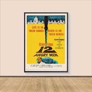 Filmaffisch med 12 Angry Men, kanvasväggkonst