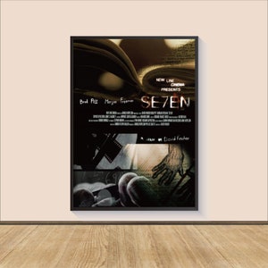 Seven Movie Poster Print, Canvas Wall Art, Room Decor, Movie Art, Gifts for Him/Her, Wall Art Print, Art Poster For Gift, Movie Print