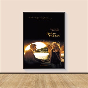 Before Sunset Movie Poster Print, Canvas Wall Art, Room Decor, Movie Art, Gifts for Him/Her, Movie Print, Art Print