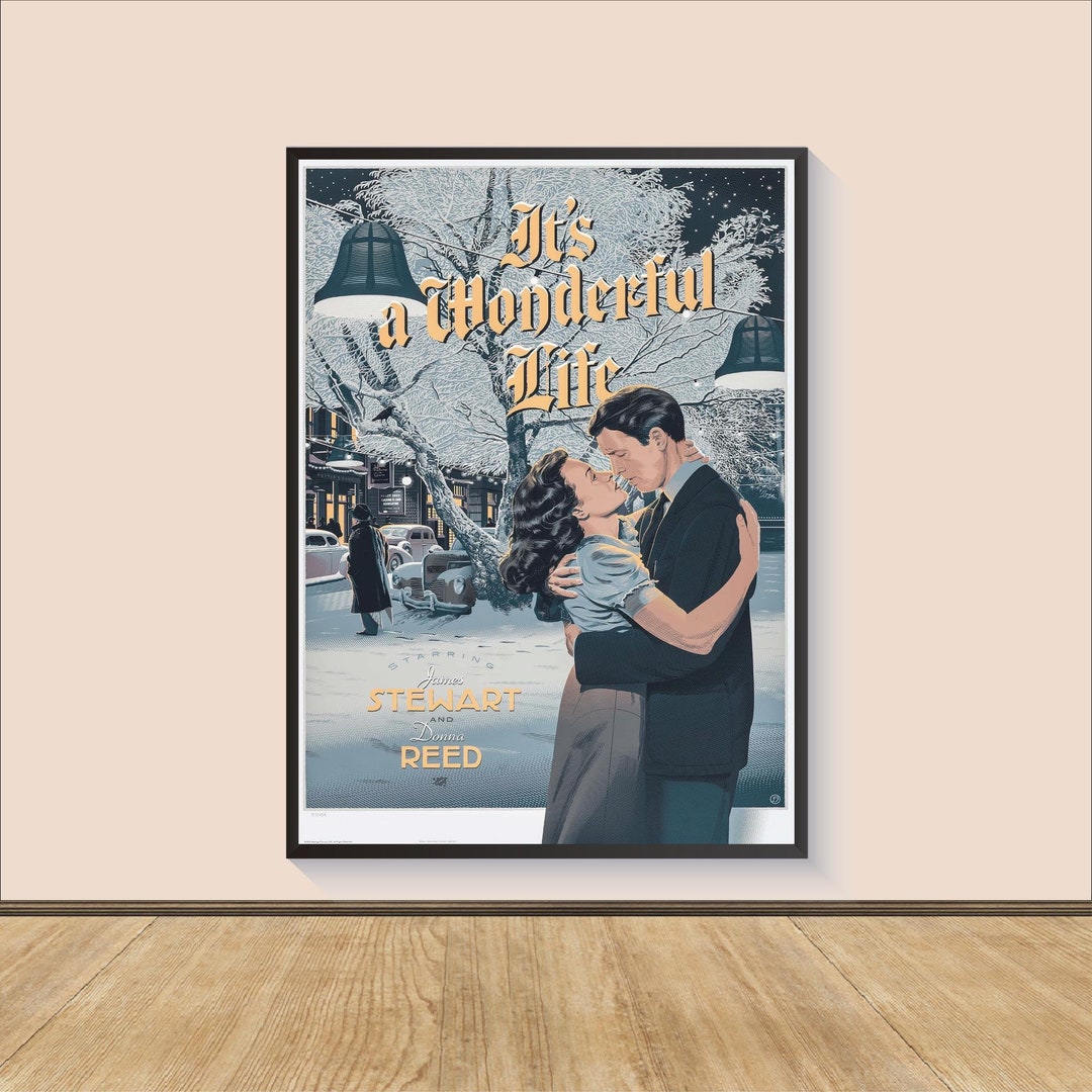 It's a Wonderful Life Movie Poster, Canvas Wall Art - Etsy