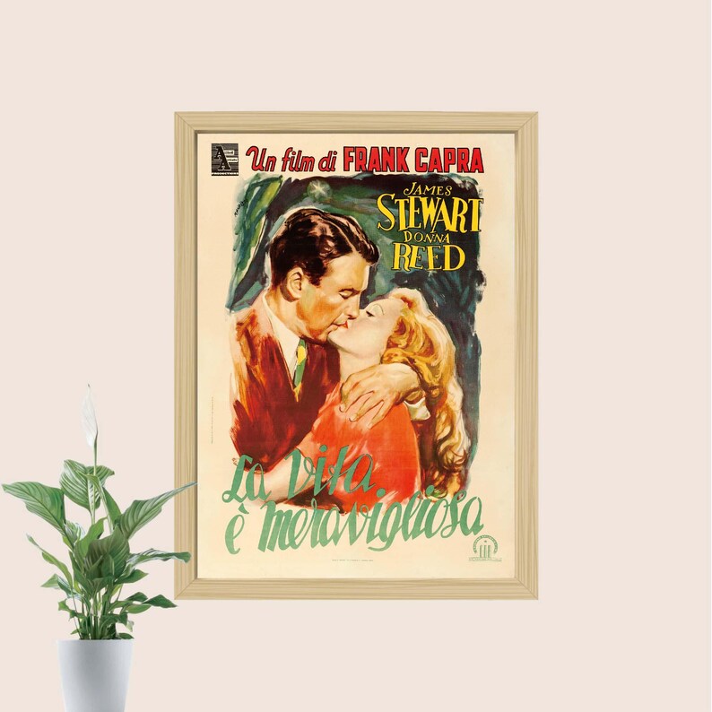 It's a Wonderful Life (1946) Movie Poster Print, Canvas Wall Art, Room ...