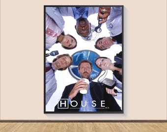 House M.D Movie Poster Print, Canvas Wall Art, Room Decor, Gifts for Him/Her