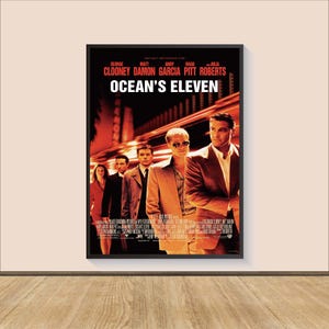 Ocean's Eleven Film Poster Druck, Leinwand Wandkunst, Raumdekor, personalisiertes Geschenk, Wand Kunst Druck, Kunst Poster für Geschenk, Film Druck