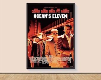 Ocean's Eleven Movie Poster, Canvas Wall Art Print