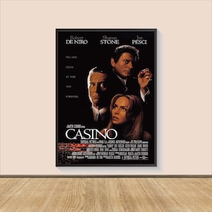 Casino (1995) filmposterprint, canvas muurkunst, kamerdecor, filmkunst, cadeaus voor hem/haar, kunst aan de muur, kunstposter als cadeau