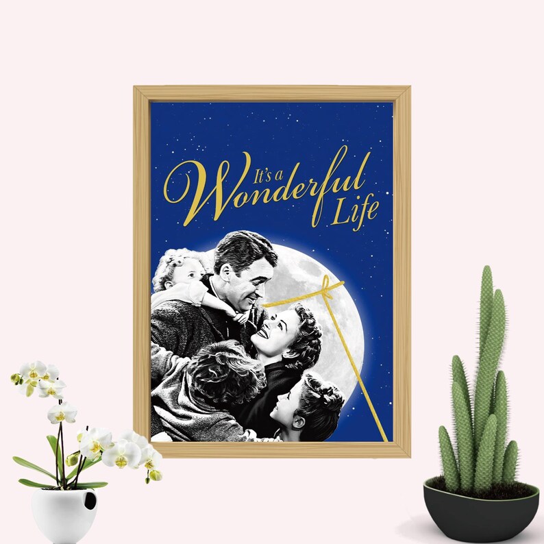 It's a Wonderful Life Movie Poster, Vintage Film Canvas Art Print - Etsy