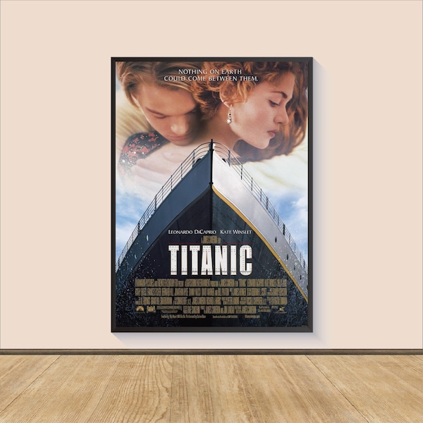 Impresión del cartel de la película Titanic, arte de la pared del lienzo, decoración de la habitación, arte de la película, regalos para él/ella, impresión del arte de la pared, cartel de arte para el regalo, impresión de la película