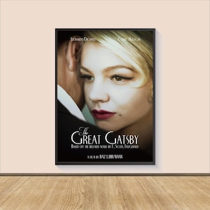 The Great Gatsby Movie Poster Print, Canvas Wall Art, Room Decor, Movie Art, Gifts for Him/Her, Movie Print, Art Print